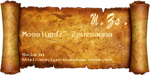 Mosolygó Zsuzsanna névjegykártya